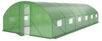 Tunel foliowy 4x9 metalowy z drzwiami – zielony