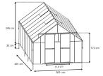 Mocna szklarnia z poliwęglanu 6mm i aluminium 305x491x245cm