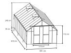 Szklarnia poliwęglanowa 6mm stelaż aluminium 305x610x245cm