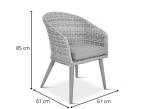 Krzesła technorattanowe Cioso - Beige- 2szt