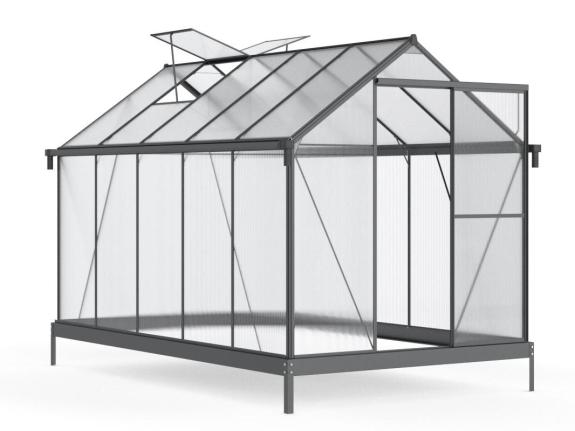 Sera din aluminiu si policarbonat 310x190 cm - rama neagra