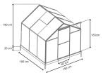 Przydomowa szklarnia poliwęglanowa 2x2 -190x190cm