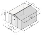 Domek metalowy na narzędzia 277x319cm (8,2m2) Agger – Szary