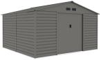 Szary domek narzędziowy z metalu Agger 340x319cm (10,2m2) – Srebrny ciemny GA15