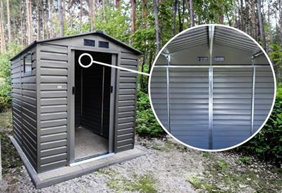 metalowa szopa na narzędzia