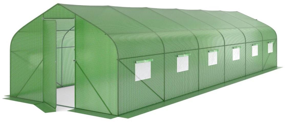 Tunel foliowy metalowy Jasmin 9x3 z drzwiami - wizualizacja