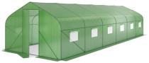 Zielony tunel foliowy metalowy 3x9m Jasmin z drzwiami