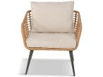 Fotel technorattanowy w stylu boho Torgiano - Brown