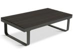 Stolik ogrodowy 110x60x32 cm - blat drewno polimerowe - Dark Grey