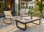 Stolik kawowy z blatem jak drewno 110x60x32 Panaon - Grey