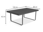 Stół o uniwersalnej wysokości 160x90x62 Panaon - Dark Grey