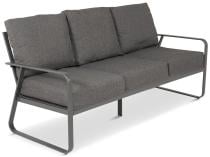 Grafitowa sofa trzyosobowa na taras 175cm Ater - Dark Grey