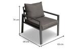 Fotel Sodor - Dark Grey - 2szt