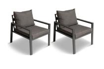 Zestaw 2 foteli ogrodowych Sodor - Dark Grey - 2szt