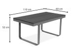 Stolik ogrodowy o uniwersalnej wysokości 110x60x52 Panaon - Dark Grey