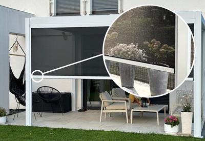 altana ogrodowa z roletami