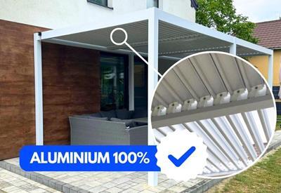 pergola tarasowa z lamelami 4x4