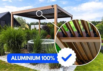 pergola tarasowa z lamelami 3x3