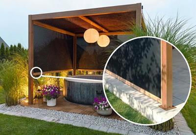 altana ogrodowa z roletami