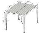 Aluminiowa pergola na taras wolnostojąca Lufel 2.0 3x4 - Antracite