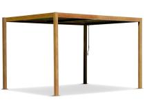 Drewniana pergola tarasowa aluminium 3x4 z lamelami Woodlook Lufel