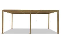 Aluminiowa pergola na taras 3x6 z lamelami Lufel - imitacja drewna