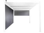 Roleta zacieniająca do pergoli tarasowej na ścianę 4m - Lufel - 377x236cm - White