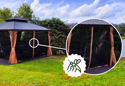 pawilon ogrodowy z moskitierą