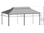 Pergola altana metalowa 3,5x6z dachem Hardtop i zasłonami Hater - Woodlook