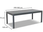 Stół rozkładany Azuro 200-300 cm - Anthracite