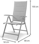 Zestaw składanych krzeseł aluminiowych Kanbery - White - 2szt