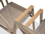 Komplet 4 krzeseł ogrodowych na aluminiowym stelażu - 4szt