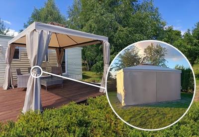 Záclony pavilonu jsou součástí balení