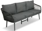 Nowoczesna sofa na taras trzyosobowa 182cm rope style - Dark Grey Postigo