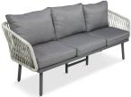 Nowoczesna jasnoszara trzyosobowa sofa ogrodowa 182 cm Postigo