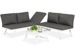 Coltar gradina/terasa 3 piese Soletto, perne incluse, alb