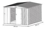 Solidna podłoga do domku na narzędzia Hartt 300x360 cm - Antracyt A16