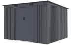 Domek narzędziowy blaszany na działkę Ganner 261x241x176cm antracytowy