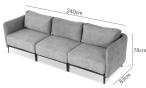 Sofa modułowa w stylu loft 240x156 Limit 3 elementy Cloud 82