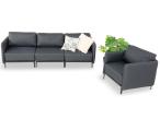 Modułowa sofa z fotelem na taras - Limit Outdoor - Dark Graphite Arcavia