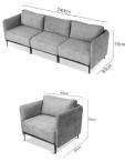 Modułowa sofa z fotelem na taras - Limit Outdoor - Dark Graphite Arcavia
