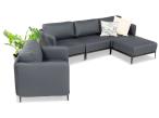 Zestaw na taras modułowy narożnik z fotelem - Limit Outdoor - Dark Graphite Arcavia