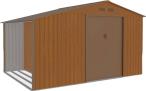 Blaszany domek narzędziowy z drewutnią Wipper 342x255cm (6,5m2) – Wood