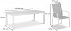 200-300cm + 12 krzeseł Azuro White