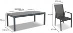 200-300cm + 12 krzeseł Azuro Antracite