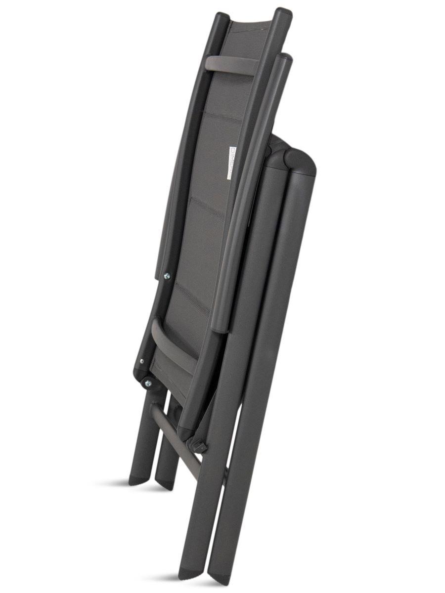 Składane krzesła Kanbery na aluminiowym stelażu