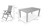 Aluminiowe meble ogrodowe z rozkładanym stołem 210cm + 10 krzeseł Tanami Daven Antracite