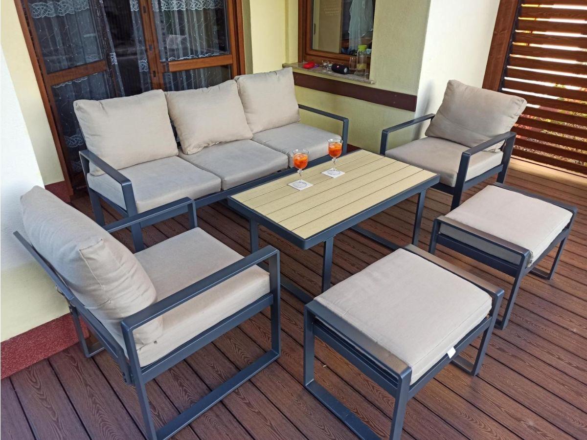 Komplet mebli ogrodowych Panaon ze stołem 110x60 cm