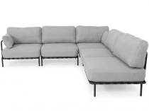 Eleganckie meble ogrodowe modułowe Salve Chrome - 5 elementów