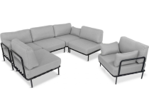 Meble modułowe na taras w stylu loft Salve Chrome 5 Plus